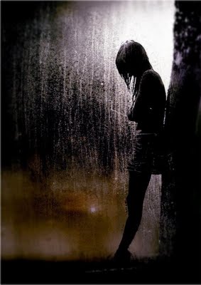 Toshiko Hunter. Girl-and-rain-dark-1